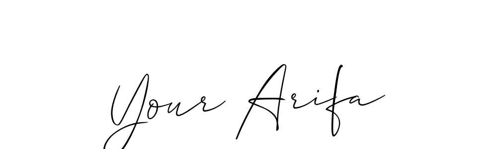 if you are searching for the best signature style for your name Your Arifa. so please give up your signature search. here we have designed multiple signature styles  using Allison_Script. Your Arifa signature style 2 images and pictures png
