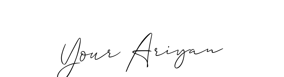 How to make Your Ariyan name signature. Use Allison_Script style for creating short signs online. This is the latest handwritten sign. Your Ariyan signature style 2 images and pictures png