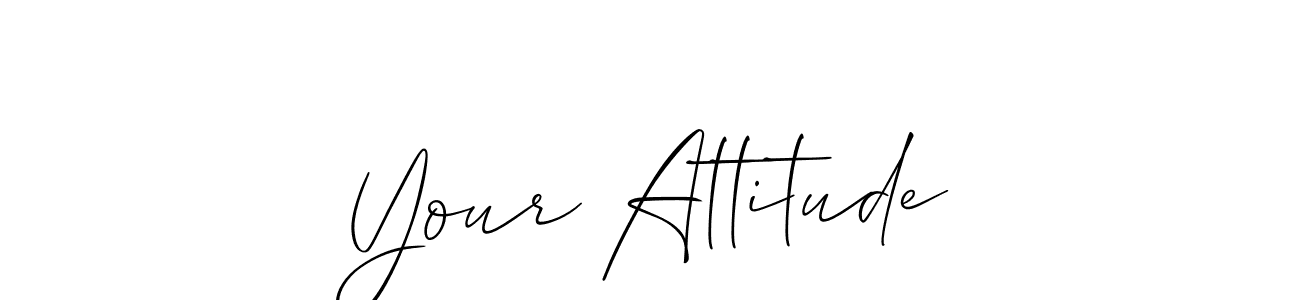 How to make Your Attitude name signature. Use Allison_Script style for creating short signs online. This is the latest handwritten sign. Your Attitude signature style 2 images and pictures png