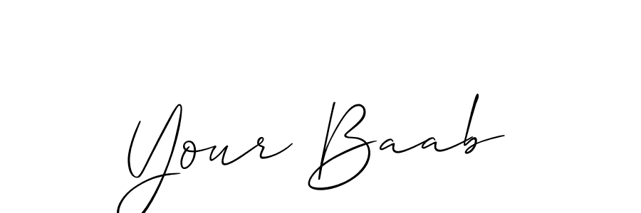 How to make Your Baab signature? Allison_Script is a professional autograph style. Create handwritten signature for Your Baab name. Your Baab signature style 2 images and pictures png