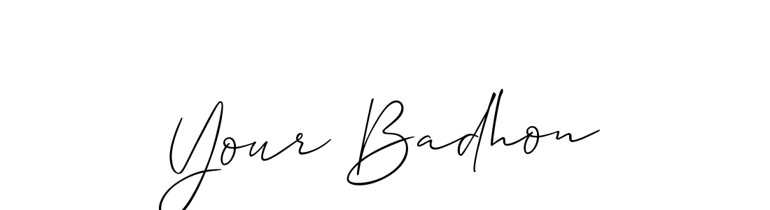 You should practise on your own different ways (Allison_Script) to write your name (Your Badhon) in signature. don't let someone else do it for you. Your Badhon signature style 2 images and pictures png