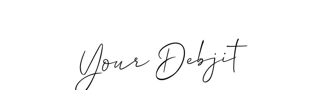 Also You can easily find your signature by using the search form. We will create Your Debjit name handwritten signature images for you free of cost using Allison_Script sign style. Your Debjit signature style 2 images and pictures png