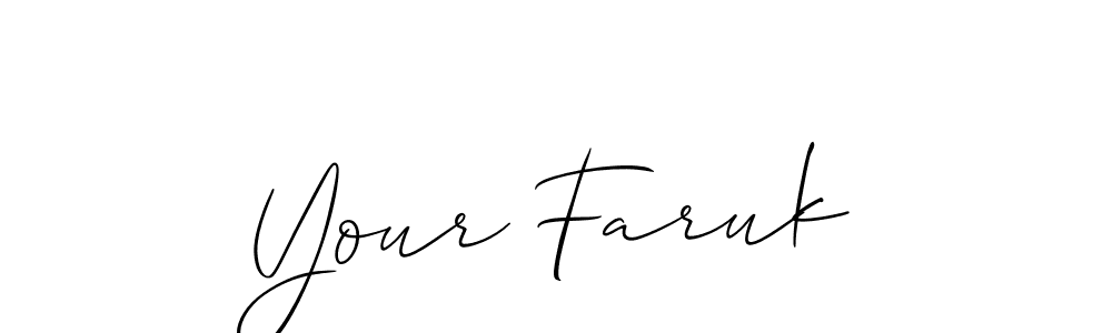 The best way (Allison_Script) to make a short signature is to pick only two or three words in your name. The name Your Faruk include a total of six letters. For converting this name. Your Faruk signature style 2 images and pictures png