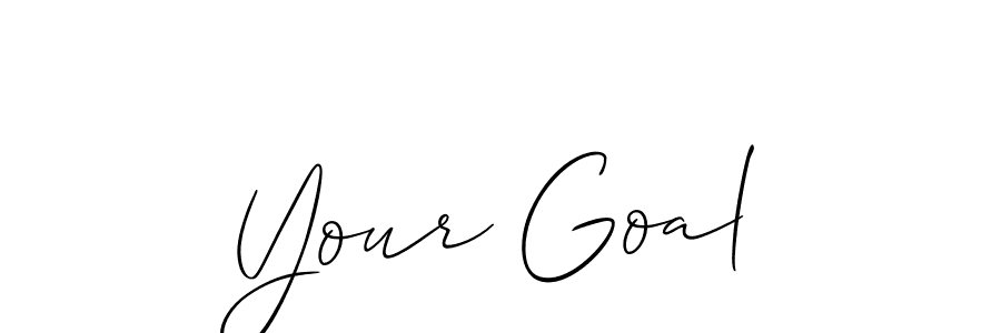 It looks lik you need a new signature style for name Your Goal. Design unique handwritten (Allison_Script) signature with our free signature maker in just a few clicks. Your Goal signature style 2 images and pictures png