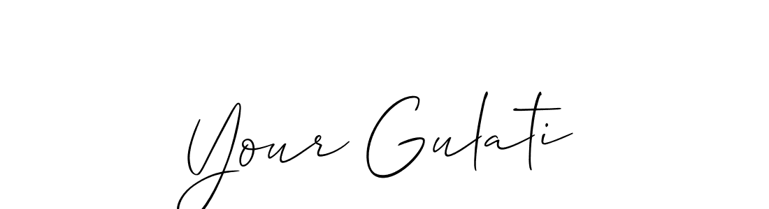 Make a beautiful signature design for name Your Gulati. With this signature (Allison_Script) style, you can create a handwritten signature for free. Your Gulati signature style 2 images and pictures png