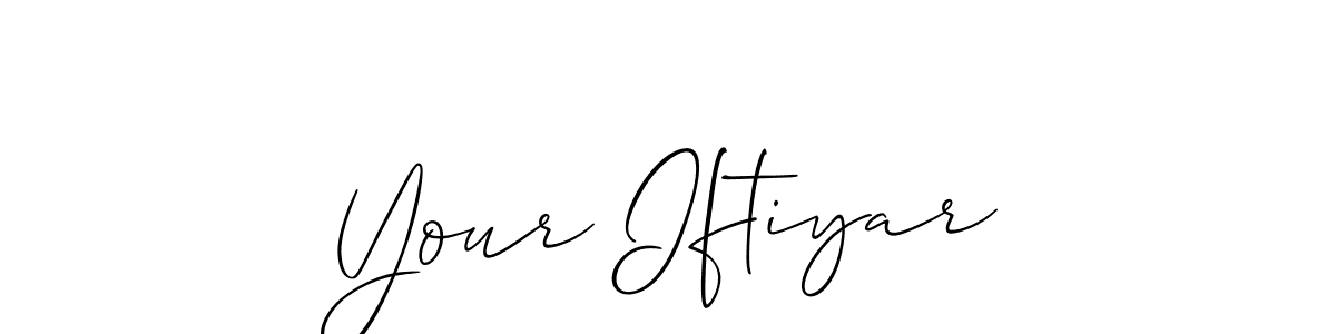 Also we have Your Iftiyar name is the best signature style. Create professional handwritten signature collection using Allison_Script autograph style. Your Iftiyar signature style 2 images and pictures png