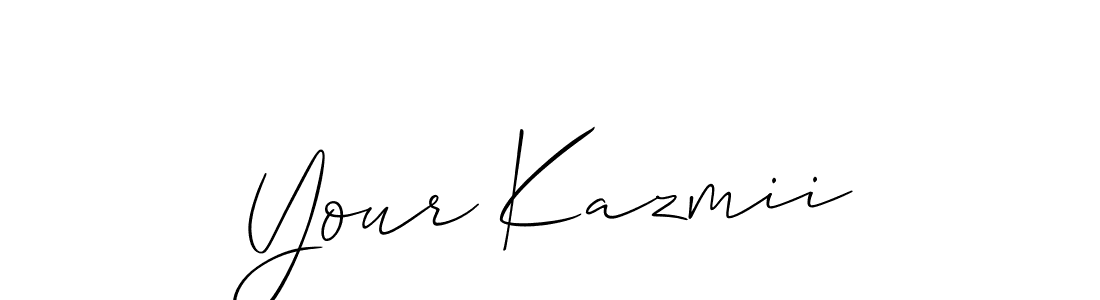 Allison_Script is a professional signature style that is perfect for those who want to add a touch of class to their signature. It is also a great choice for those who want to make their signature more unique. Get Your Kazmii name to fancy signature for free. Your Kazmii signature style 2 images and pictures png