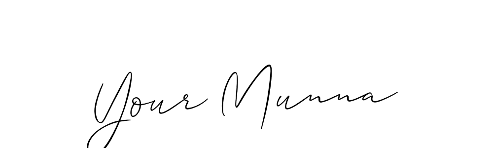if you are searching for the best signature style for your name Your Munna. so please give up your signature search. here we have designed multiple signature styles  using Allison_Script. Your Munna signature style 2 images and pictures png