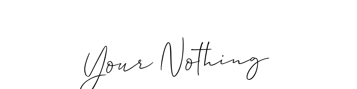 The best way (Allison_Script) to make a short signature is to pick only two or three words in your name. The name Your Nothing include a total of six letters. For converting this name. Your Nothing signature style 2 images and pictures png