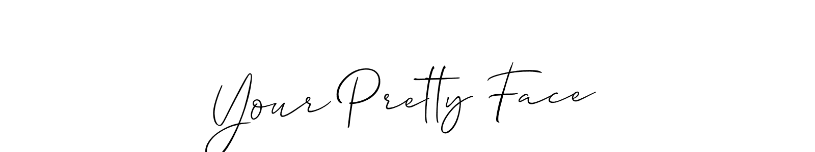 How to Draw Your Pretty Face signature style? Allison_Script is a latest design signature styles for name Your Pretty Face. Your Pretty Face signature style 2 images and pictures png