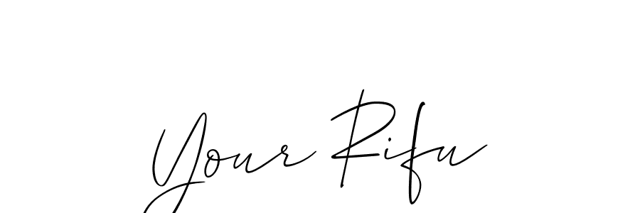 Similarly Allison_Script is the best handwritten signature design. Signature creator online .You can use it as an online autograph creator for name Your Rifu. Your Rifu signature style 2 images and pictures png
