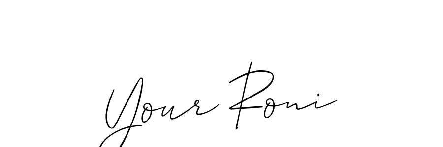 How to Draw Your Roni signature style? Allison_Script is a latest design signature styles for name Your Roni. Your Roni signature style 2 images and pictures png