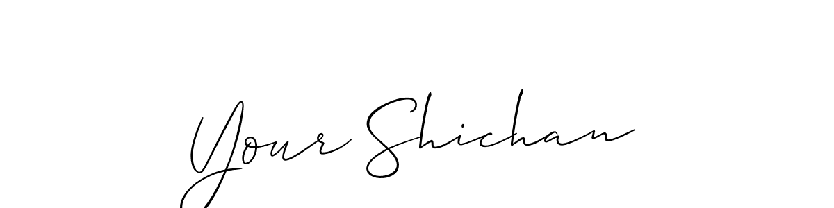 How to make Your Shichan name signature. Use Allison_Script style for creating short signs online. This is the latest handwritten sign. Your Shichan signature style 2 images and pictures png