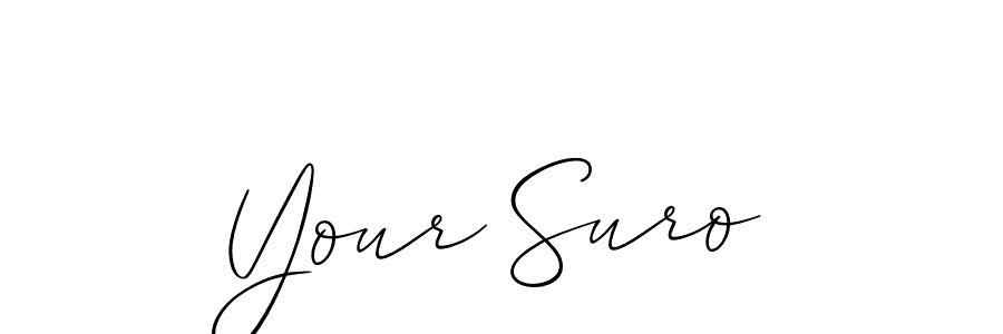 You should practise on your own different ways (Allison_Script) to write your name (Your Suro) in signature. don't let someone else do it for you. Your Suro signature style 2 images and pictures png