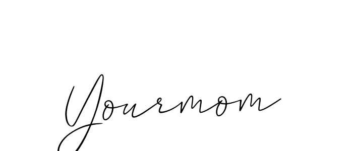 How to Draw Yourmom signature style? Allison_Script is a latest design signature styles for name Yourmom. Yourmom signature style 2 images and pictures png