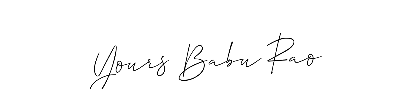 How to make Yours Babu Rao name signature. Use Allison_Script style for creating short signs online. This is the latest handwritten sign. Yours Babu Rao signature style 2 images and pictures png