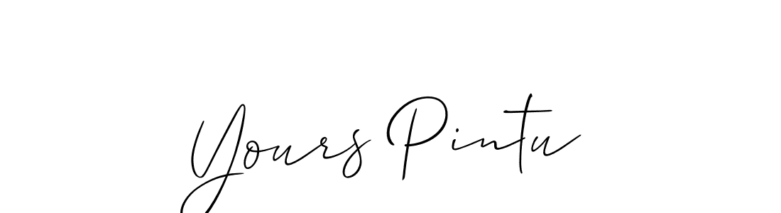 How to make Yours Pintu signature? Allison_Script is a professional autograph style. Create handwritten signature for Yours Pintu name. Yours Pintu signature style 2 images and pictures png