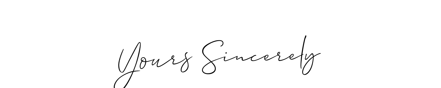 Similarly Allison_Script is the best handwritten signature design. Signature creator online .You can use it as an online autograph creator for name Yours Sincerely. Yours Sincerely signature style 2 images and pictures png