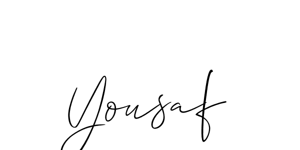 The best way (Allison_Script) to make a short signature is to pick only two or three words in your name. The name Yousaf include a total of six letters. For converting this name. Yousaf signature style 2 images and pictures png