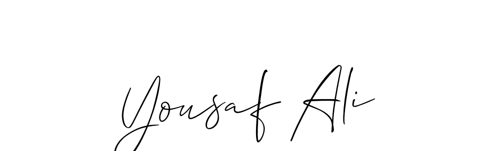 You should practise on your own different ways (Allison_Script) to write your name (Yousaf Ali) in signature. don't let someone else do it for you. Yousaf Ali signature style 2 images and pictures png