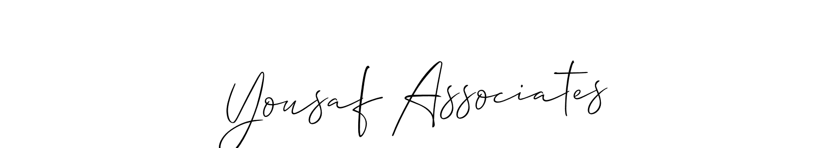 It looks lik you need a new signature style for name Yousaf Associates. Design unique handwritten (Allison_Script) signature with our free signature maker in just a few clicks. Yousaf Associates signature style 2 images and pictures png