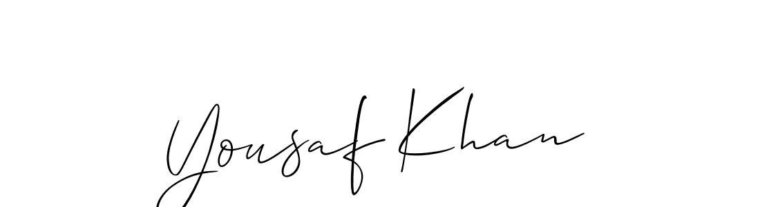 Make a short Yousaf Khan signature style. Manage your documents anywhere anytime using Allison_Script. Create and add eSignatures, submit forms, share and send files easily. Yousaf Khan signature style 2 images and pictures png