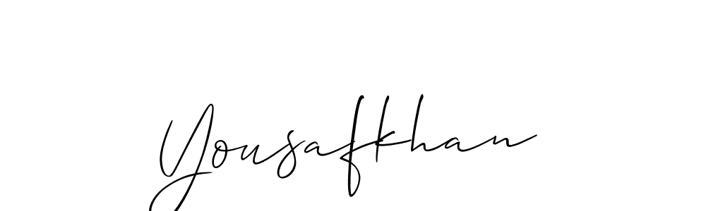 Design your own signature with our free online signature maker. With this signature software, you can create a handwritten (Allison_Script) signature for name Yousafkhan. Yousafkhan signature style 2 images and pictures png