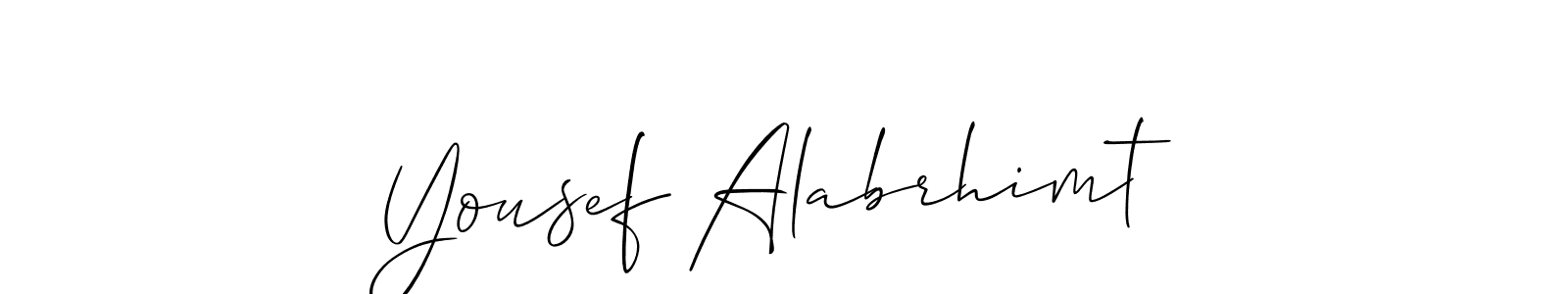 How to Draw Yousef Alabrhimt signature style? Allison_Script is a latest design signature styles for name Yousef Alabrhimt. Yousef Alabrhimt signature style 2 images and pictures png