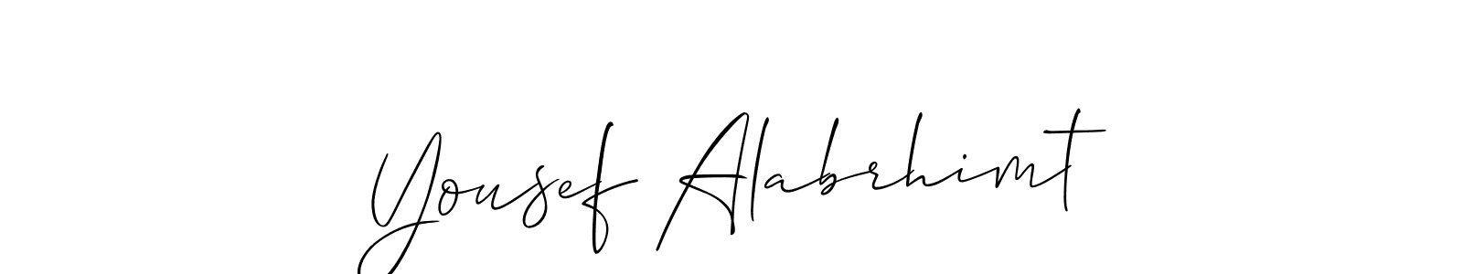 Make a short Yousef Alabrhimt signature style. Manage your documents anywhere anytime using Allison_Script. Create and add eSignatures, submit forms, share and send files easily. Yousef Alabrhimt signature style 2 images and pictures png