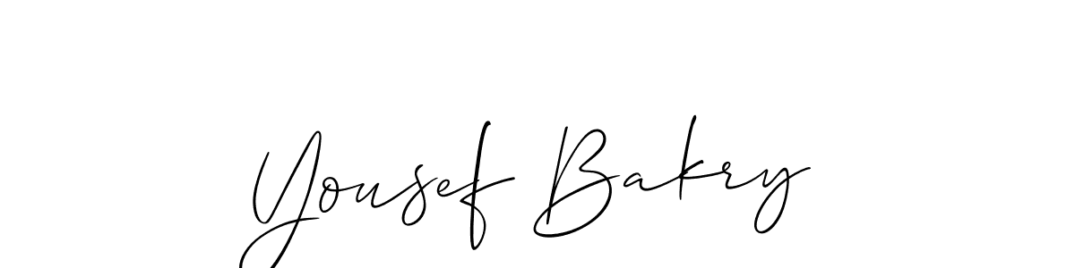 Use a signature maker to create a handwritten signature online. With this signature software, you can design (Allison_Script) your own signature for name Yousef Bakry. Yousef Bakry signature style 2 images and pictures png