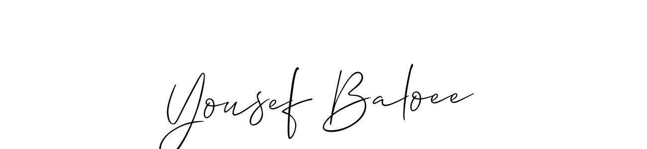 Also You can easily find your signature by using the search form. We will create Yousef Baloee name handwritten signature images for you free of cost using Allison_Script sign style. Yousef Baloee signature style 2 images and pictures png