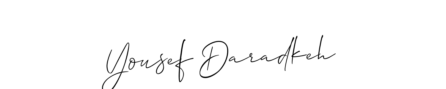 Yousef Daradkeh stylish signature style. Best Handwritten Sign (Allison_Script) for my name. Handwritten Signature Collection Ideas for my name Yousef Daradkeh. Yousef Daradkeh signature style 2 images and pictures png