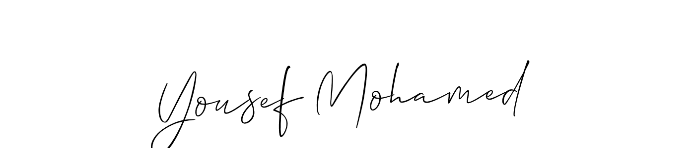 How to make Yousef Mohamed signature? Allison_Script is a professional autograph style. Create handwritten signature for Yousef Mohamed name. Yousef Mohamed signature style 2 images and pictures png