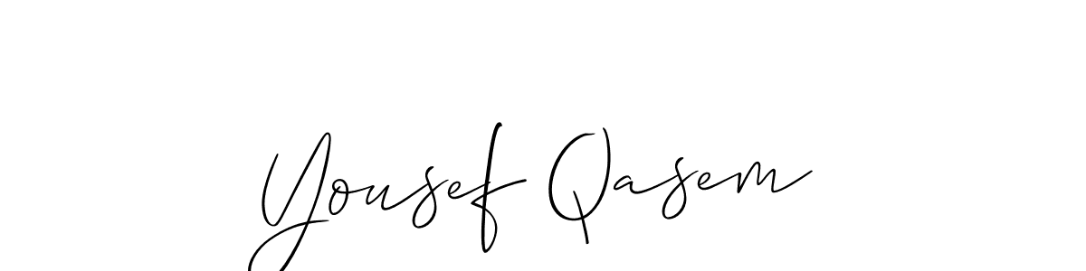 Also we have Yousef Qasem name is the best signature style. Create professional handwritten signature collection using Allison_Script autograph style. Yousef Qasem signature style 2 images and pictures png