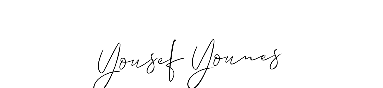 Design your own signature with our free online signature maker. With this signature software, you can create a handwritten (Allison_Script) signature for name Yousef Younes. Yousef Younes signature style 2 images and pictures png