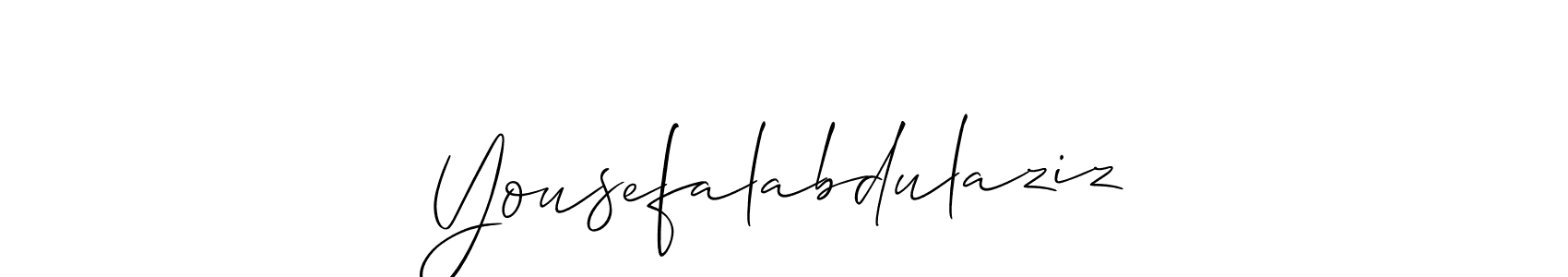 You should practise on your own different ways (Allison_Script) to write your name (Yousefalabdulaziz) in signature. don't let someone else do it for you. Yousefalabdulaziz signature style 2 images and pictures png