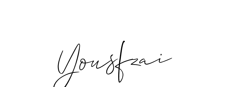 Design your own signature with our free online signature maker. With this signature software, you can create a handwritten (Allison_Script) signature for name Yousfzai. Yousfzai signature style 2 images and pictures png