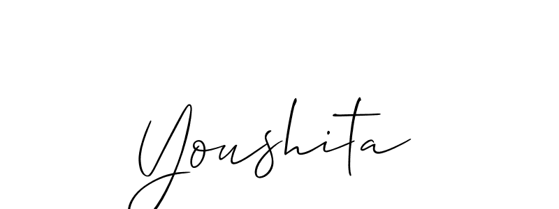 How to make Youshita signature? Allison_Script is a professional autograph style. Create handwritten signature for Youshita name. Youshita signature style 2 images and pictures png