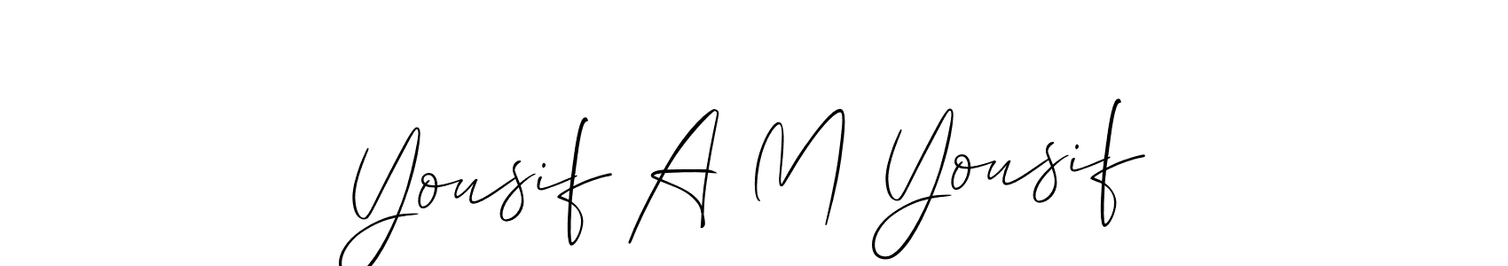 Similarly Allison_Script is the best handwritten signature design. Signature creator online .You can use it as an online autograph creator for name Yousif A M Yousif. Yousif A M Yousif signature style 2 images and pictures png