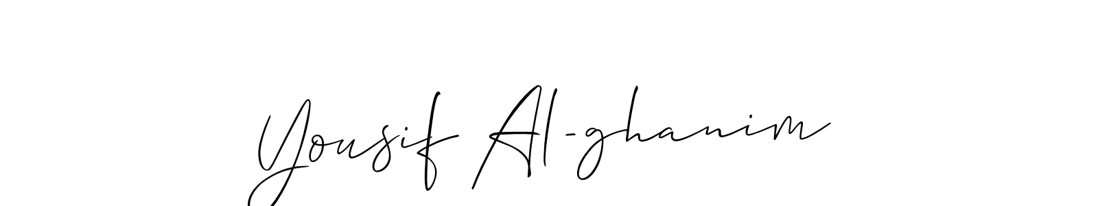 Design your own signature with our free online signature maker. With this signature software, you can create a handwritten (Allison_Script) signature for name Yousif Al-ghanim. Yousif Al-ghanim signature style 2 images and pictures png