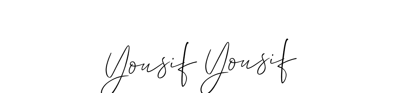 How to Draw Yousif Yousif signature style? Allison_Script is a latest design signature styles for name Yousif Yousif. Yousif Yousif signature style 2 images and pictures png