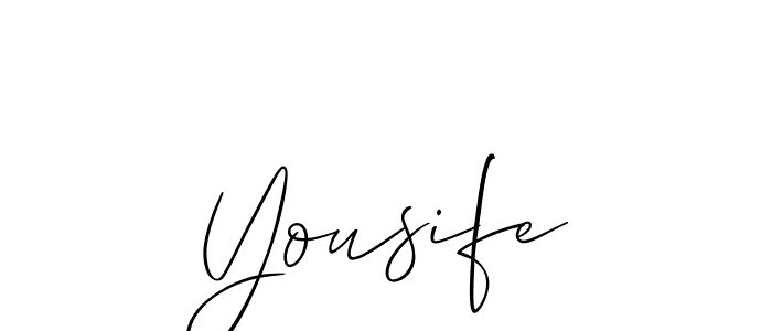 if you are searching for the best signature style for your name Yousife. so please give up your signature search. here we have designed multiple signature styles  using Allison_Script. Yousife signature style 2 images and pictures png