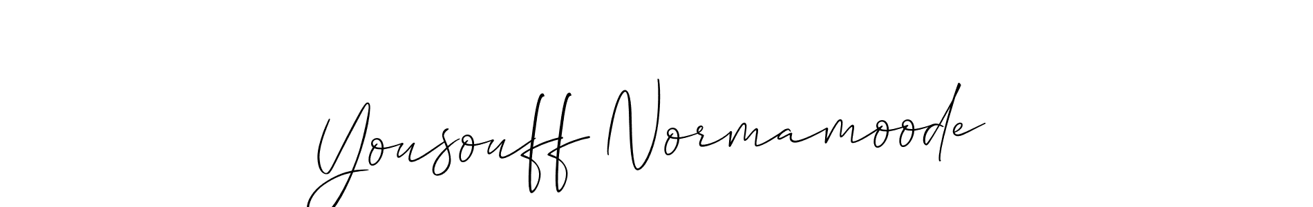 You should practise on your own different ways (Allison_Script) to write your name (Yousouff Normamoode) in signature. don't let someone else do it for you. Yousouff Normamoode signature style 2 images and pictures png