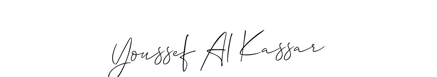 Also You can easily find your signature by using the search form. We will create Youssef Al Kassar name handwritten signature images for you free of cost using Allison_Script sign style. Youssef Al Kassar signature style 2 images and pictures png