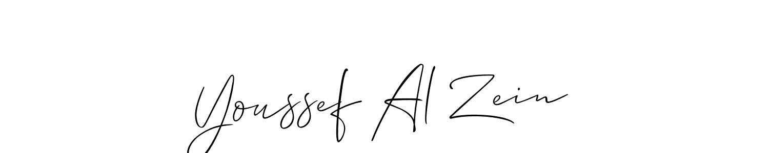 It looks lik you need a new signature style for name Youssef Al Zein. Design unique handwritten (Allison_Script) signature with our free signature maker in just a few clicks. Youssef Al Zein signature style 2 images and pictures png