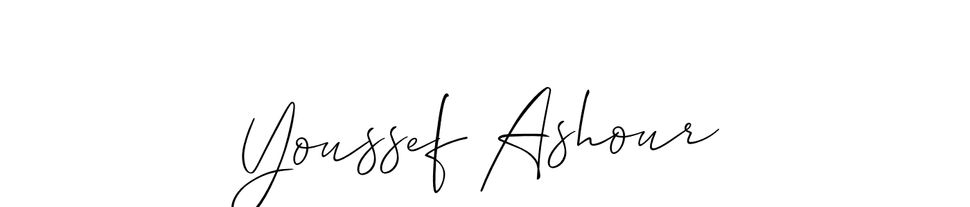 Use a signature maker to create a handwritten signature online. With this signature software, you can design (Allison_Script) your own signature for name Youssef Ashour. Youssef Ashour signature style 2 images and pictures png