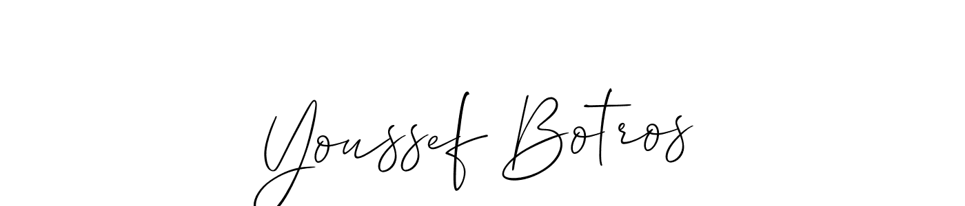 if you are searching for the best signature style for your name Youssef Botros. so please give up your signature search. here we have designed multiple signature styles  using Allison_Script. Youssef Botros signature style 2 images and pictures png