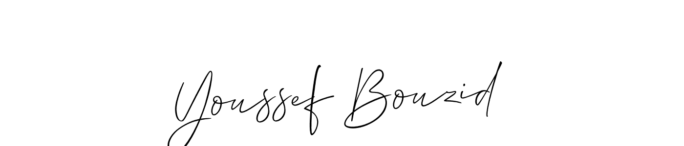 You should practise on your own different ways (Allison_Script) to write your name (Youssef Bouzid) in signature. don't let someone else do it for you. Youssef Bouzid signature style 2 images and pictures png