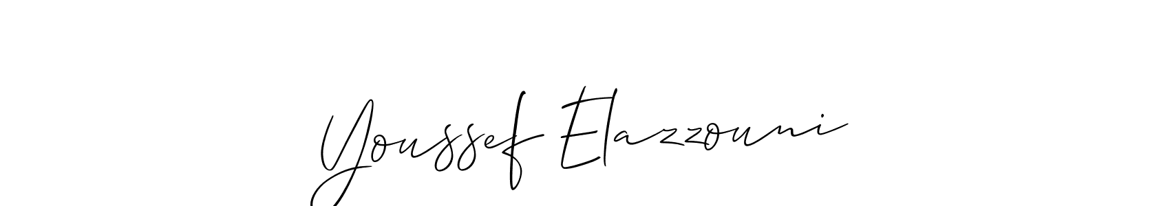 Youssef Elazzouni stylish signature style. Best Handwritten Sign (Allison_Script) for my name. Handwritten Signature Collection Ideas for my name Youssef Elazzouni. Youssef Elazzouni signature style 2 images and pictures png