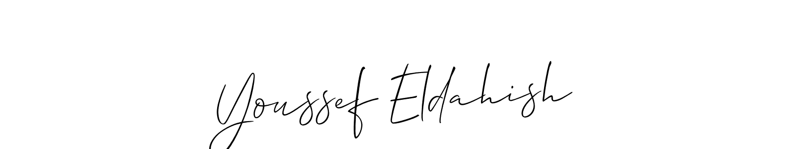 How to make Youssef Eldahish signature? Allison_Script is a professional autograph style. Create handwritten signature for Youssef Eldahish name. Youssef Eldahish signature style 2 images and pictures png